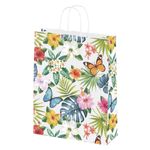 Kraftpapiertasche "Tropical" 35 x 26 x 12 cm 50 Stück - 0