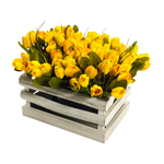 Ramo de tulipanes artificial amarillo, 30 cm - 3