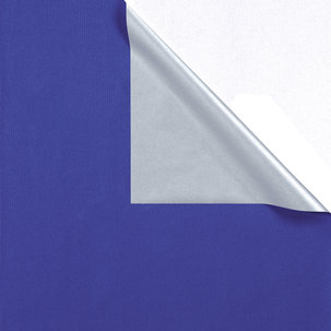 Papier cadeau Bicolore 70 cm, 100 m, bleu argent