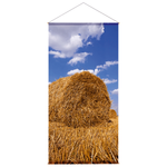 Flame retardant fabric banner "Straw bale" made of flag fabric 100 x 200 cm - 0