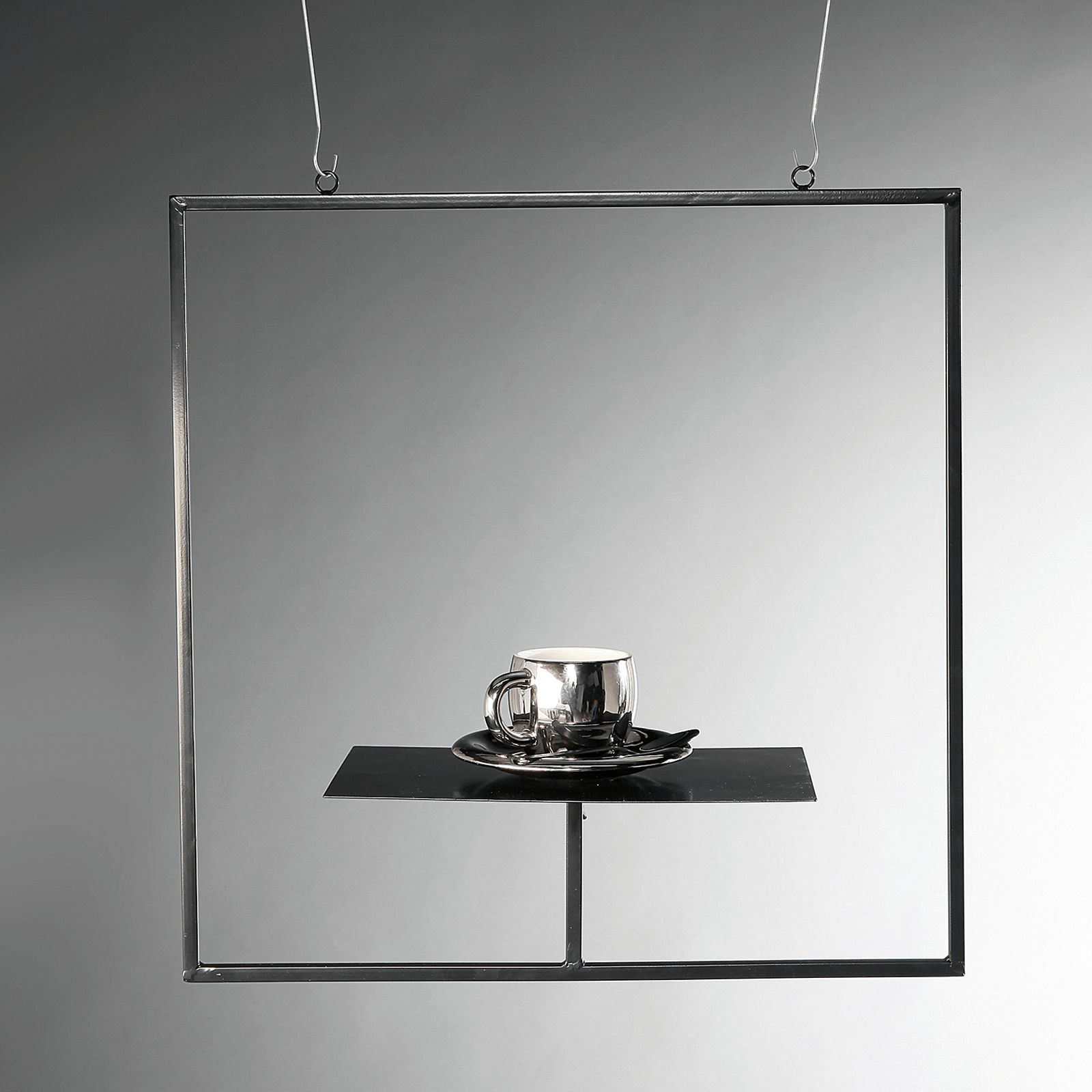 Warenpräsenter hängend 50 x 50 cm schwarz - 3 Warenpräsenter hängend 50 x 50 cm schwarz - 3