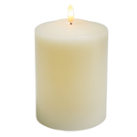 LED genuine wax candle 25 cm cream - 1