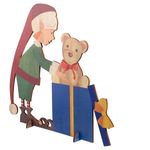 Wooden display Christmas elf 88 x 73 cm - 2