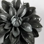 Artificial dahlia 56 cm grey - 1