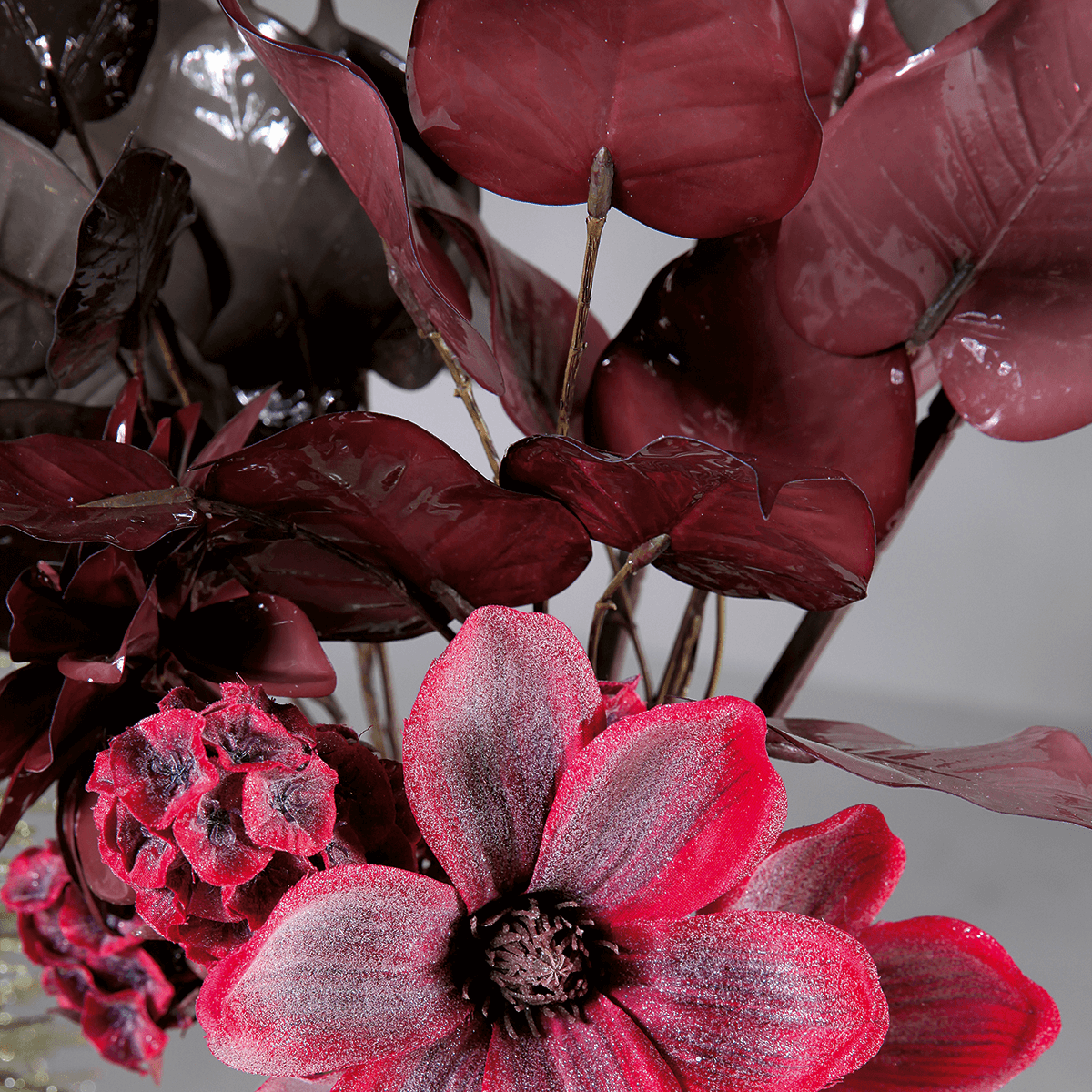 Artificial deciduous branch 60 cm grey-green - 5