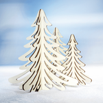 Wooden fir tree, 60 cm high - 3