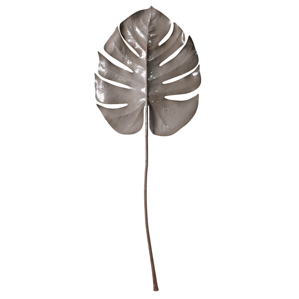 Hoja de Monstera artificial 90 cm gris - 1 Hoja de Monstera artificial 90 cm gris - 1