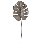 Feuille de monstera artificielle 90 cm gris - 0