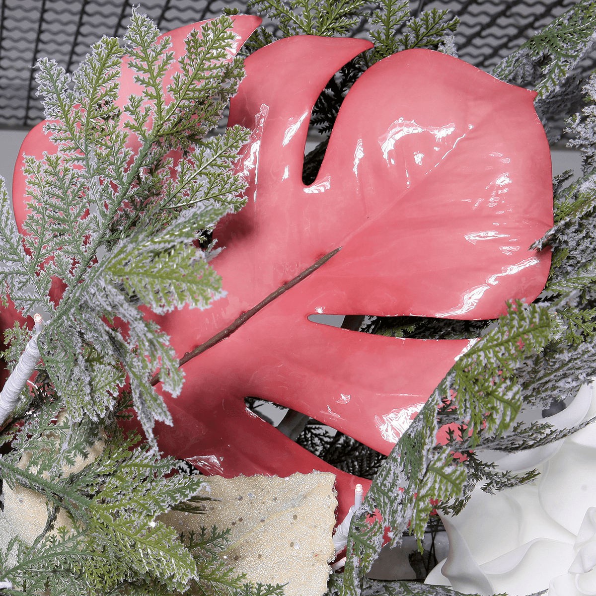 Artificial Monstera leaf 90 cm cream - 6 Artificial Monstera leaf 90 cm cream - 6