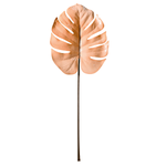 Hoja de Monstera artificial 90 cm crema - 0