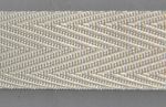 Environmentally friendly fabric ribbon made of recycled material 15 mm 25 m cream - 1