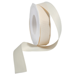 Environmentally friendly fabric ribbon made of recycled material 15 mm 25 m cream - 0