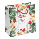 Geschenktasche "Frohes Fest" 28 x 28 cm 25 Stück - 0