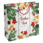 Sac cadeau "Joyeuses Fêtes" 36 x 36 cm 25 pces - 0