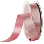 Satinband Glitter, 25 mm, 20 m, rosa - 4