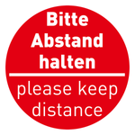 Floor sticker "Keep your distance" 32 cm Ø - 0