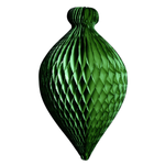 Colgante de papel de nido de abeja Adorno verde, longitud 60 cm - 0