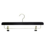 Wooden clamp hanger ,black/brass, 40 cm - 1