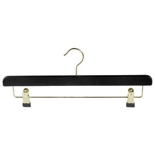 Wooden clamp hanger ,black/brass, 40 cm