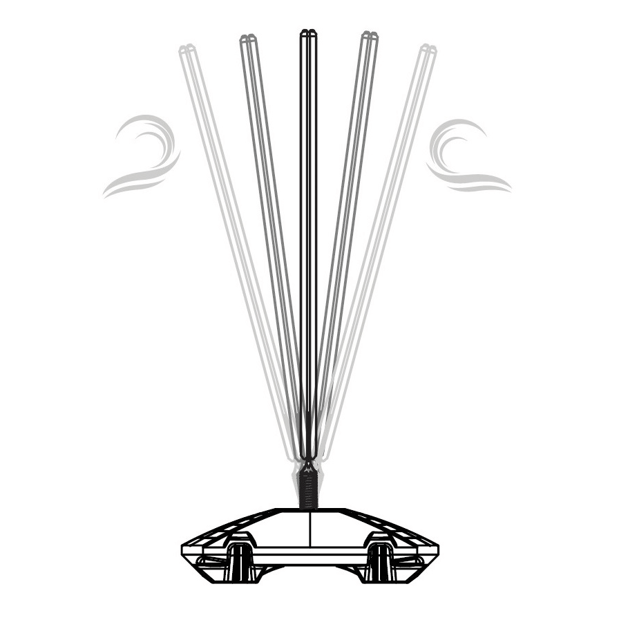 Customer stopper "Wind", black - 2 Customer stopper "Wind", black - 2