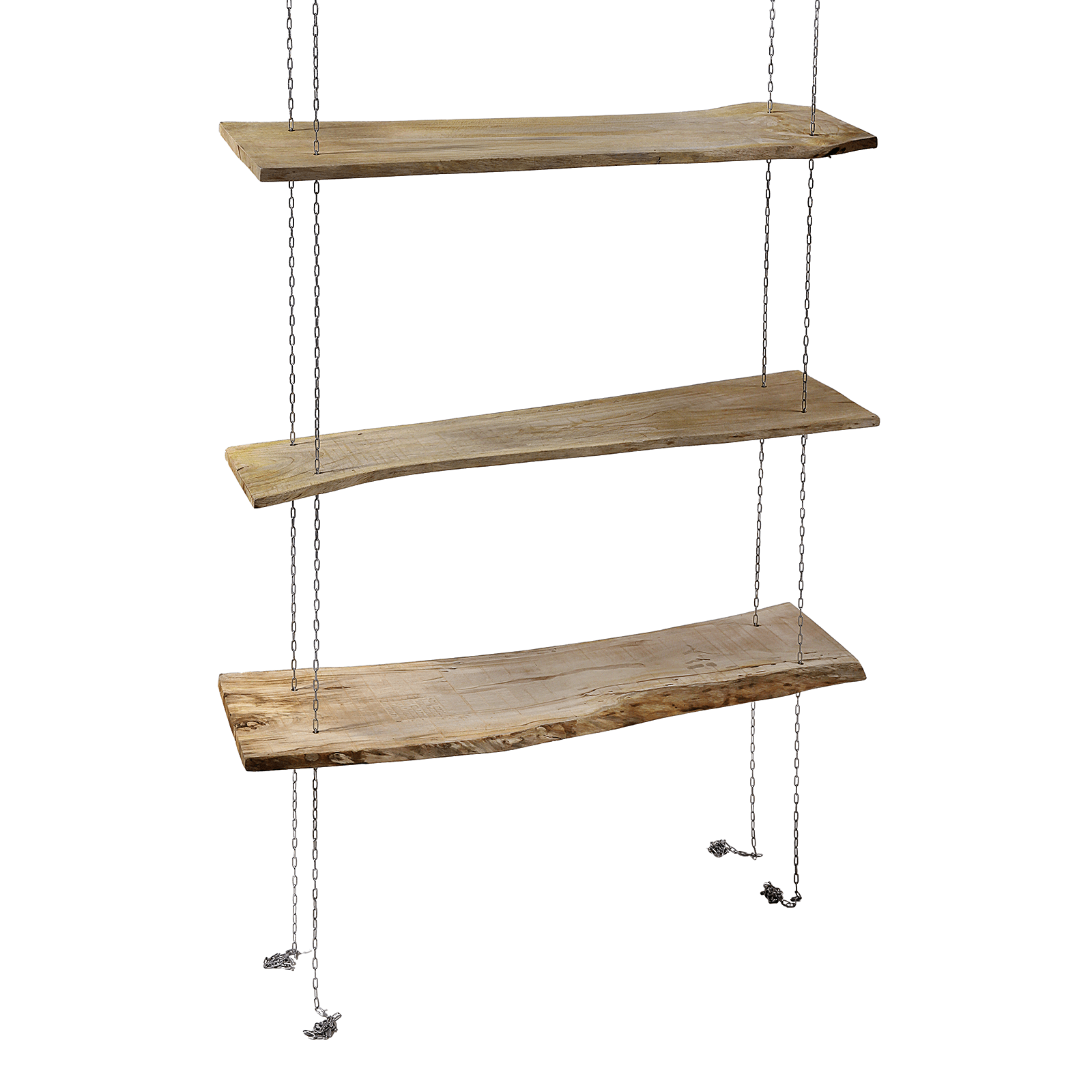 Estantería de pared con cadena 3 piezas, 100 cm de ancho - 0