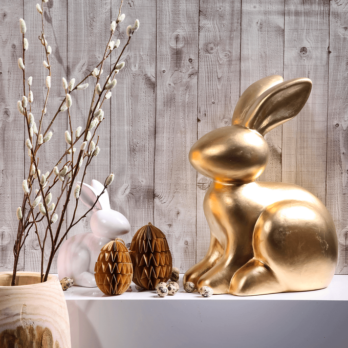 Easter Bunny gold, 50 cm | DecoWoerner