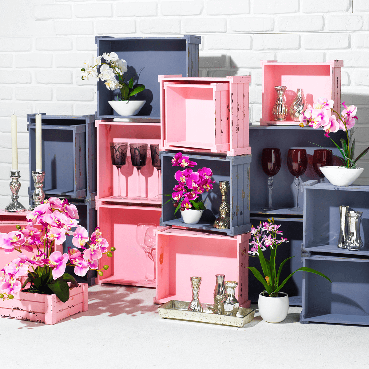 Artificial plant orchid in pot rose, 28 cm - 5 Artificial plant orchid in pot rose, 28 cm - 5