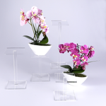 Kunstpflanze Orchidee im Topf pink , 28 cm - 3