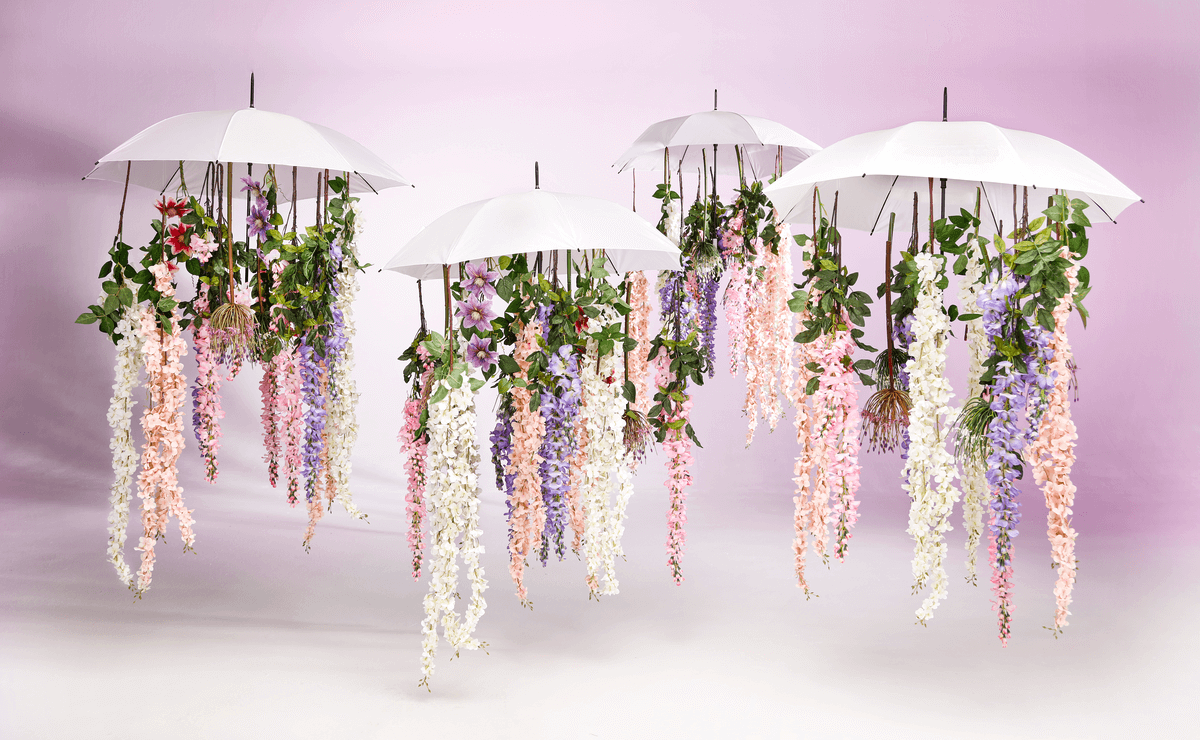 Rama artificial Wisteria laburnum, 140 cm, violeta - 3 Rama artificial Wisteria laburnum, 140 cm, violeta - 3