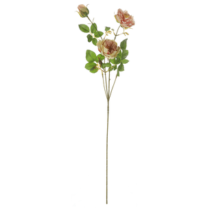 Artificial English rose branch, pink