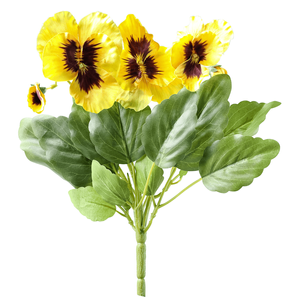 Artificial pansy, 27 cm yellow