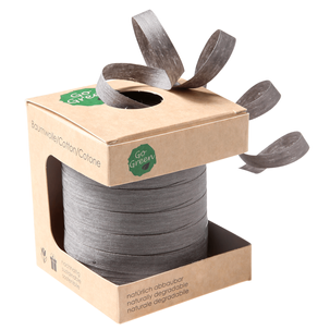 Eco-friendly striped tape 10 mm 100 m grey