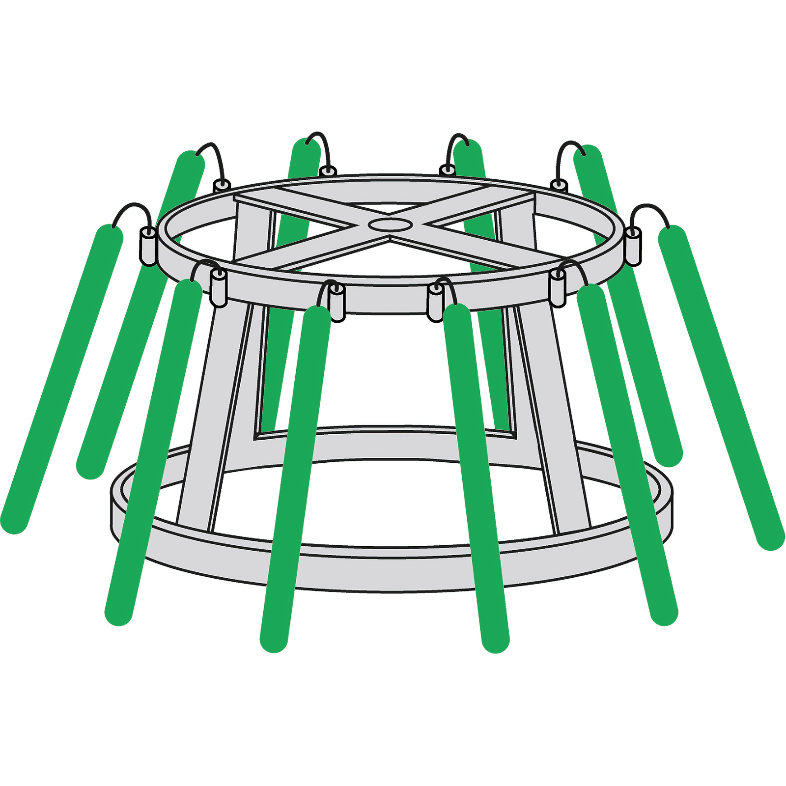 Arbre géant sans illumination, haut. 370 cm - 4