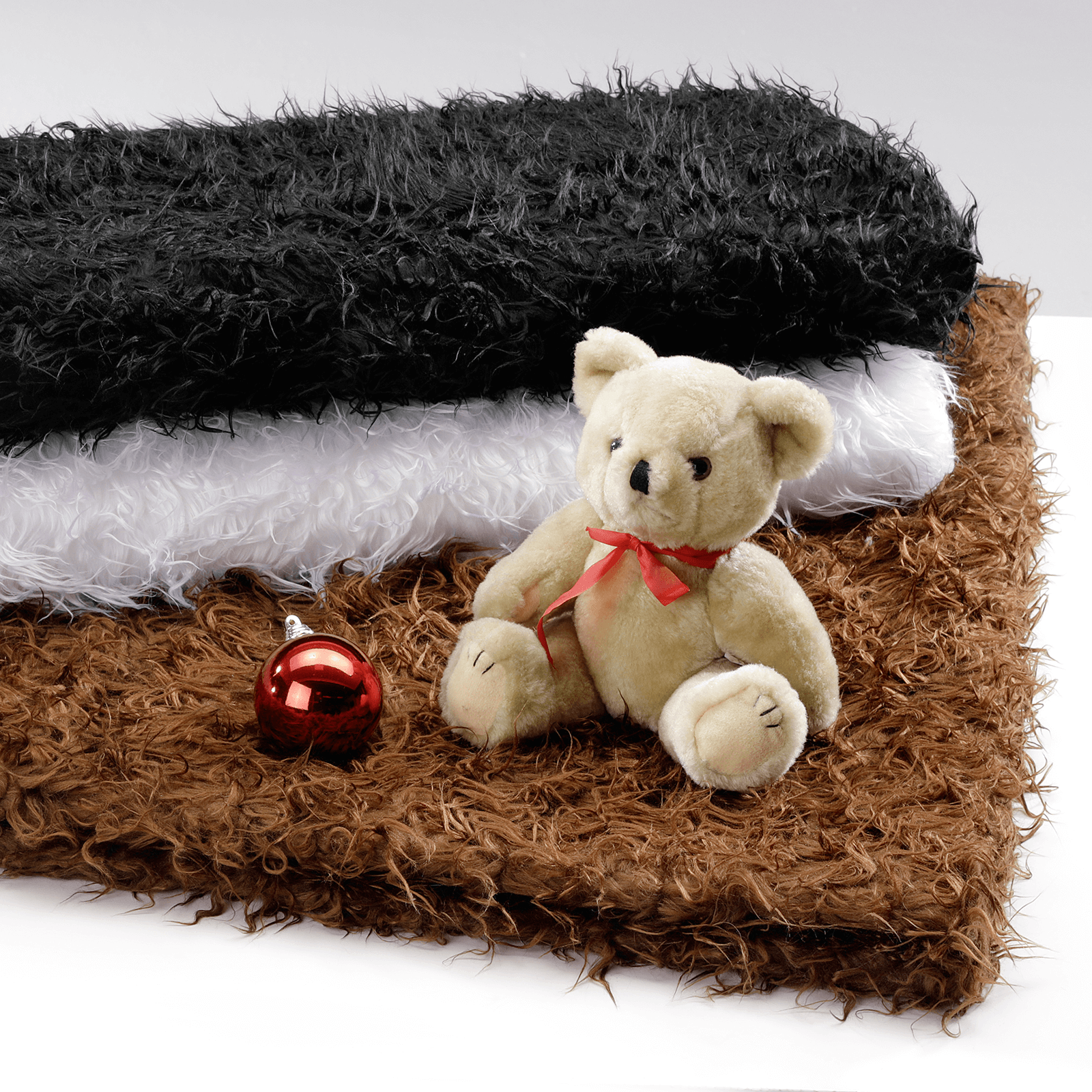 Langhaar-Plüsch weiß, 145 cm - 1 Langhaar-Plüsch weiß, 145 cm - 1