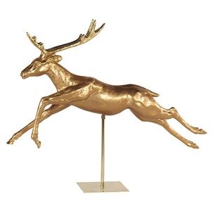 Reindeer 165 cm, gold, running