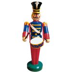 Soldat Figur mit Trommel 185 cm, blau-rot - 1