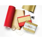 Gift paper Bicolour 70 cm, 100 m, red/gold - 2