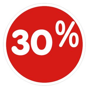 Sticker 30% 33 cm Ø