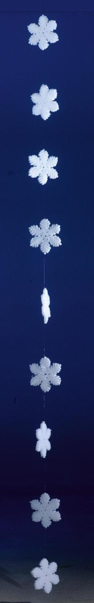 Schneeflocken-Girlande, 180 cm lang - 1 Schneeflocken-Girlande, 180 cm lang - 1