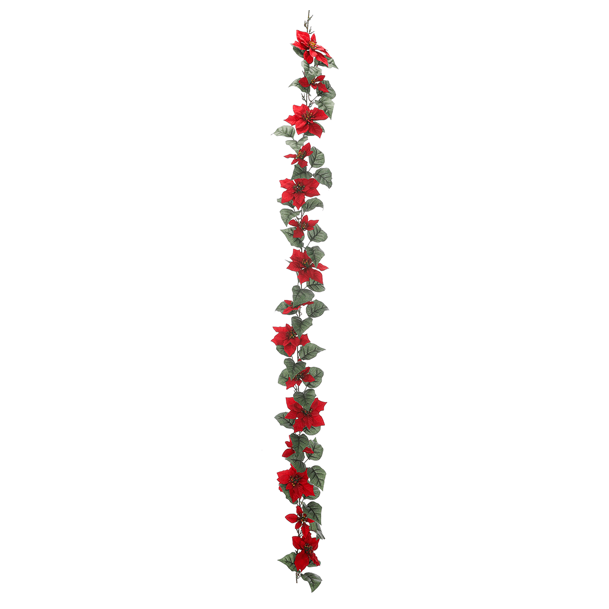 Guirlande de poinsettias artificiels 180 cm - 1