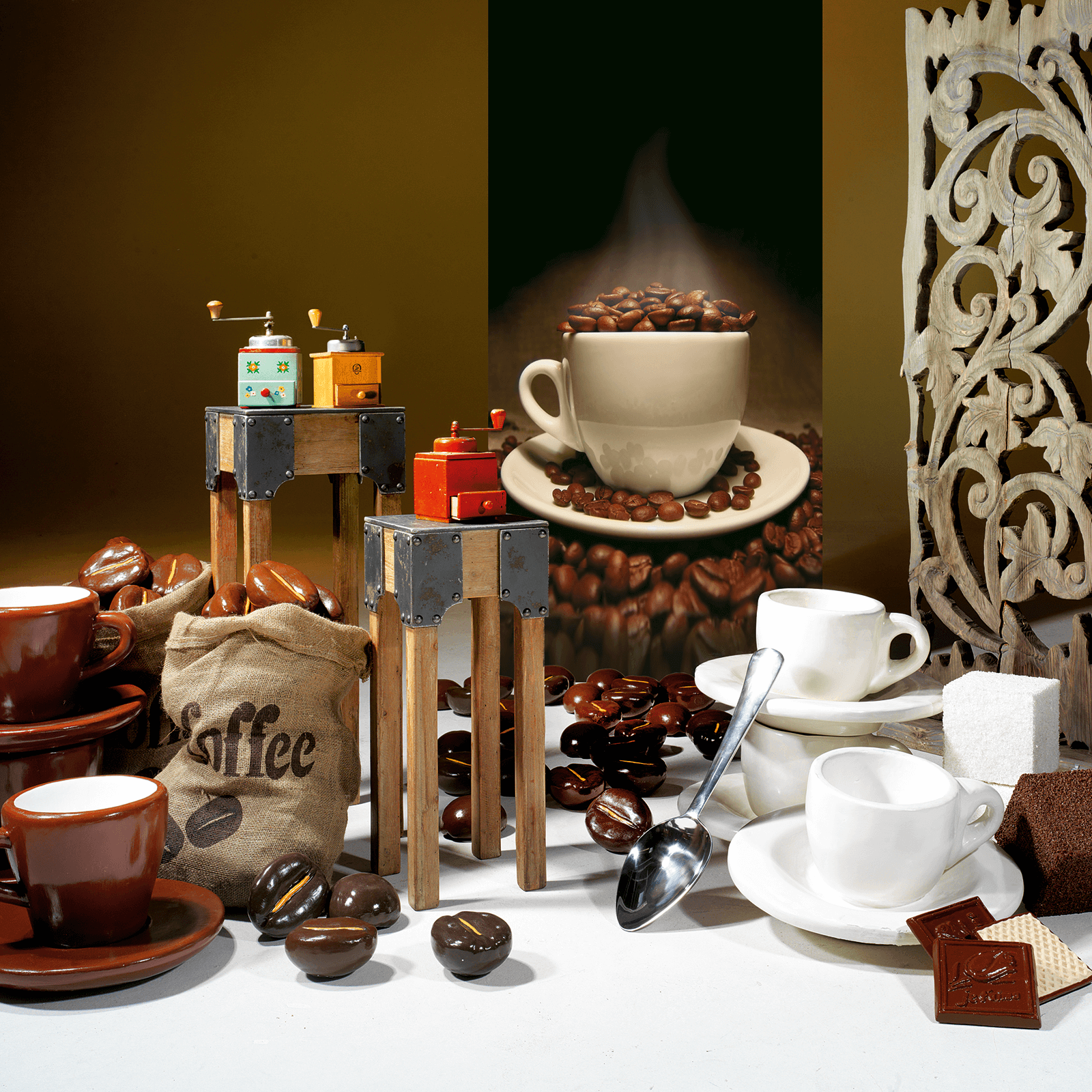 XXL decorative coffee beans  food replica  15 cm - 3 XXL decorative coffee beans  food replica  15 cm - 3