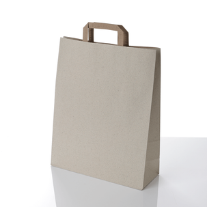 Environmentally friendly carrier bag made of grass paper 32 x 40 cm