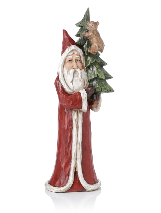 Casse-noisette en bois Père Noël. Déco sapin traditionnelle allemande