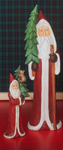 Natural Painted Wooden Father Christmas 51 cm - 2