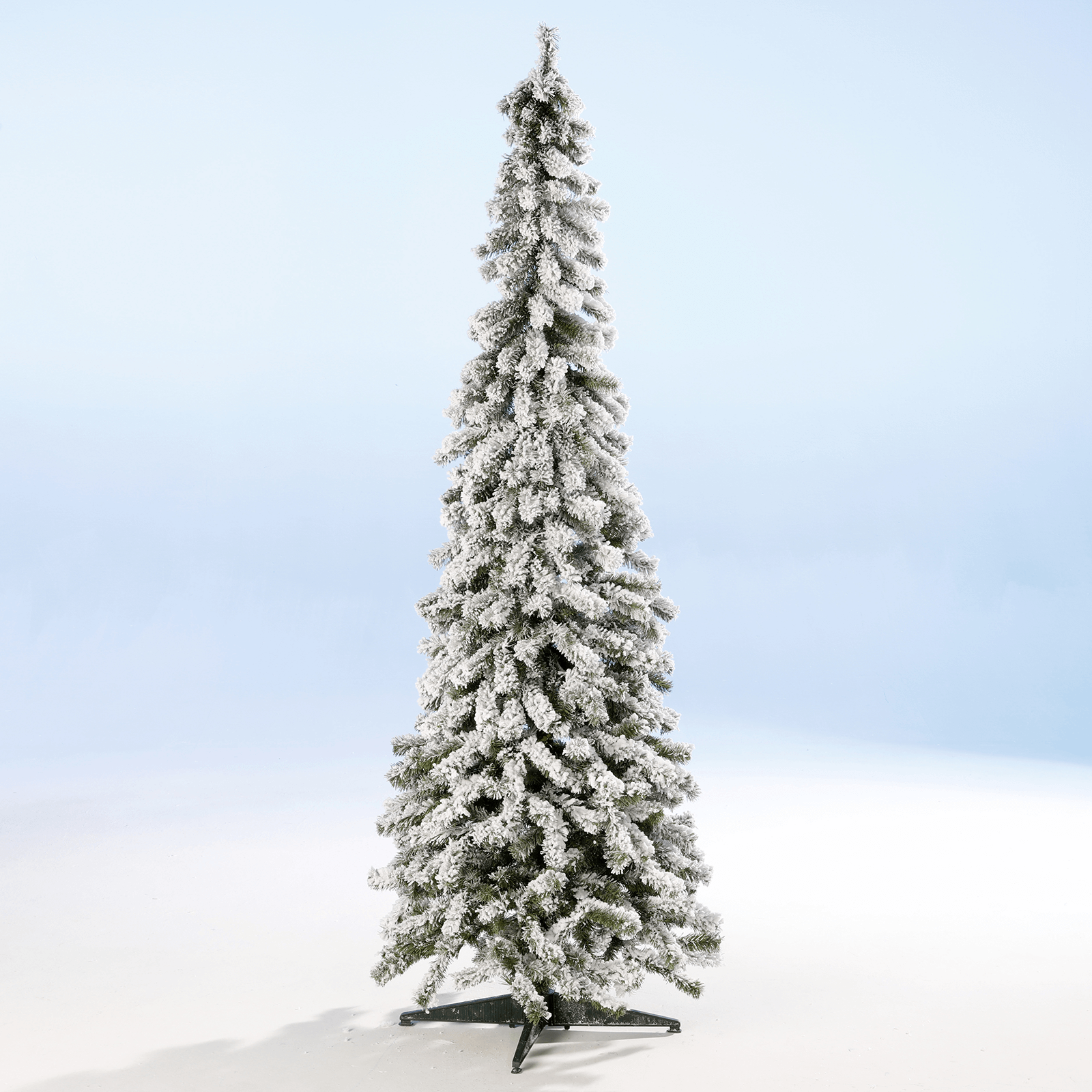 Künstlicher, schmaler Tannebaum, beschneit 210 cm - 1 Künstlicher, schmaler Tannebaum, beschneit 210 cm - 1