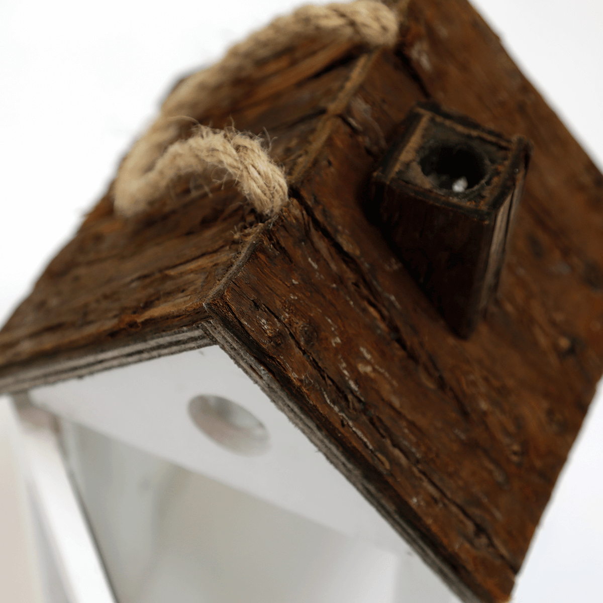 Lantern wooden houses set 3 pieces white brown - 2 Lantern wooden houses set 3 pieces white brown - 2