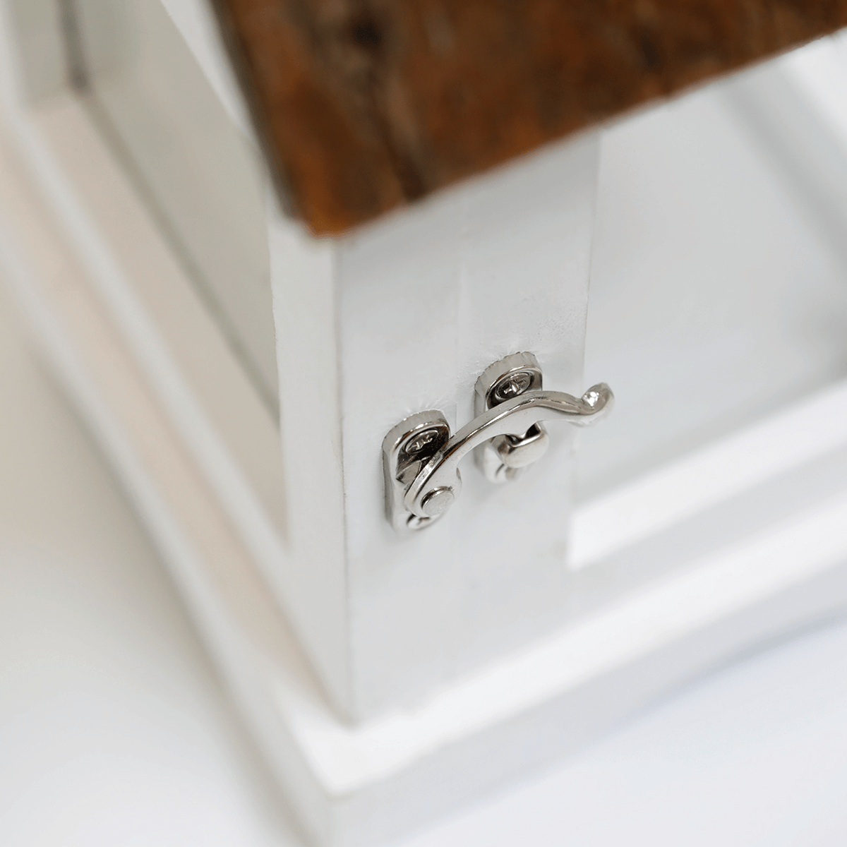 Lantern wooden houses set 3 pieces white brown - 1 Lantern wooden houses set 3 pieces white brown - 1