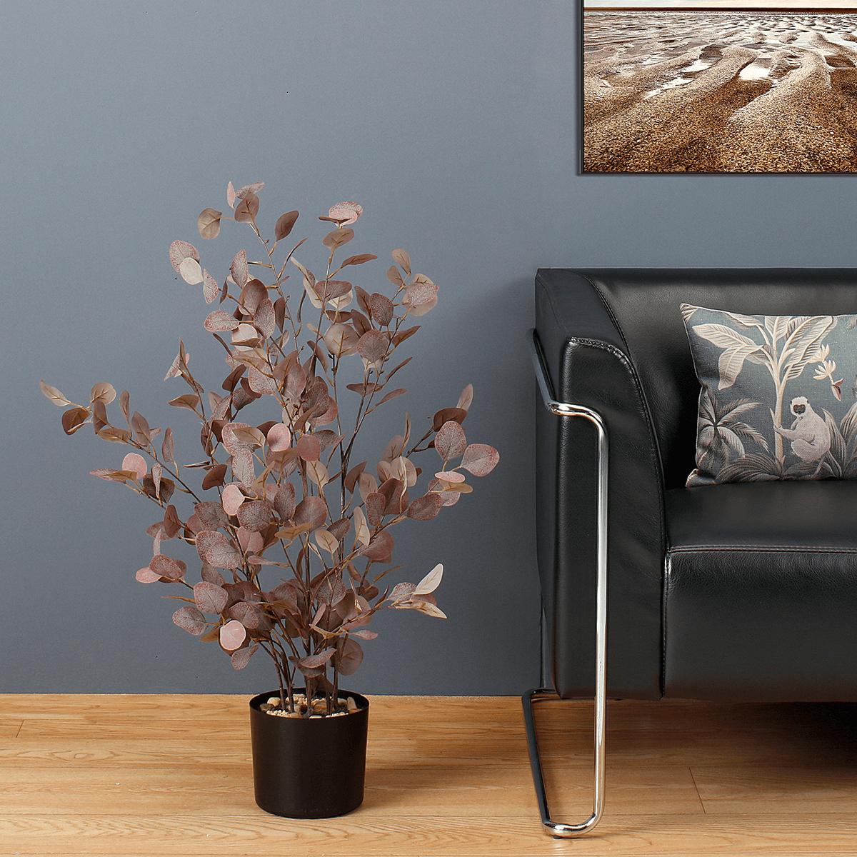 Plante artificielle Eucalyptus en pot, 92 cm  - 2