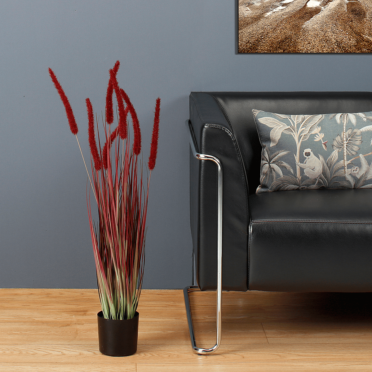 Artificial reed grass in pot height 90 cm - 2