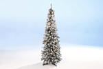 Artificial, narrow fir tree, snow-covered with LED 150 cm - 1